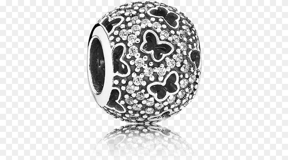 Fluttering Butterflies Charm Clear Cz Pandora Silver Cz Butterflies Charm, Sphere, Accessories, Jewelry Png