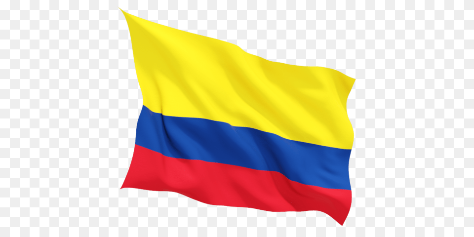 Fluttering Flag Illustration Of Flag Of Colombia, Colombia Flag Free Png Download
