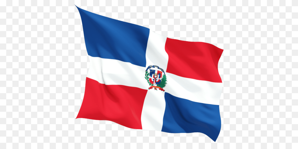 Fluttering Flag Illustration Of Flag Of Dominican Republic Png Image