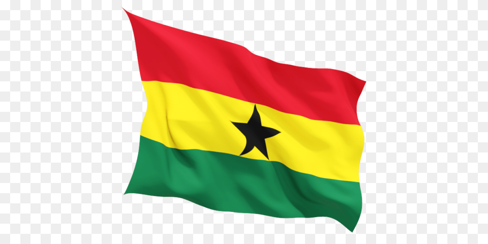 Fluttering Flag Illustration Of Flag Of Ghana Free Transparent Png