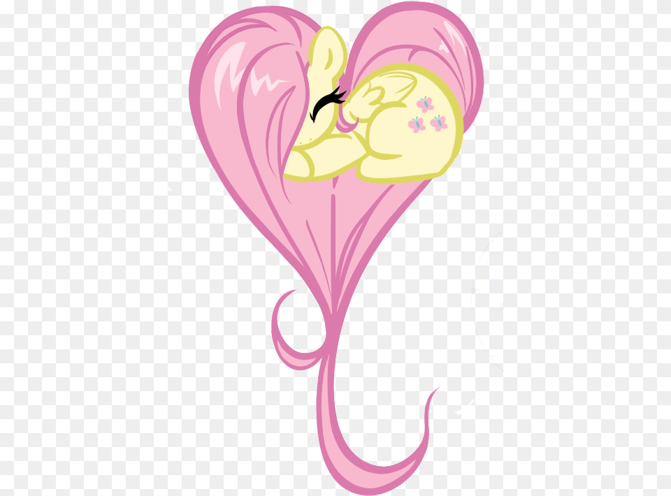 Fluttershy Every Ponyu0027s Dream My Little Pony Fluttershy Heart, Art, Graphics, Flower, Plant Png Image
