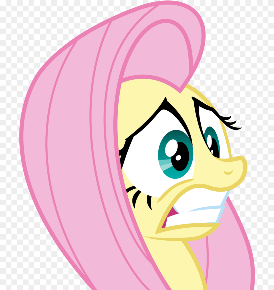 Fluttershy Gritted Teeth Pony Safe Fluttershy Panic, Hat, Clothing, Book, Comics Free Png