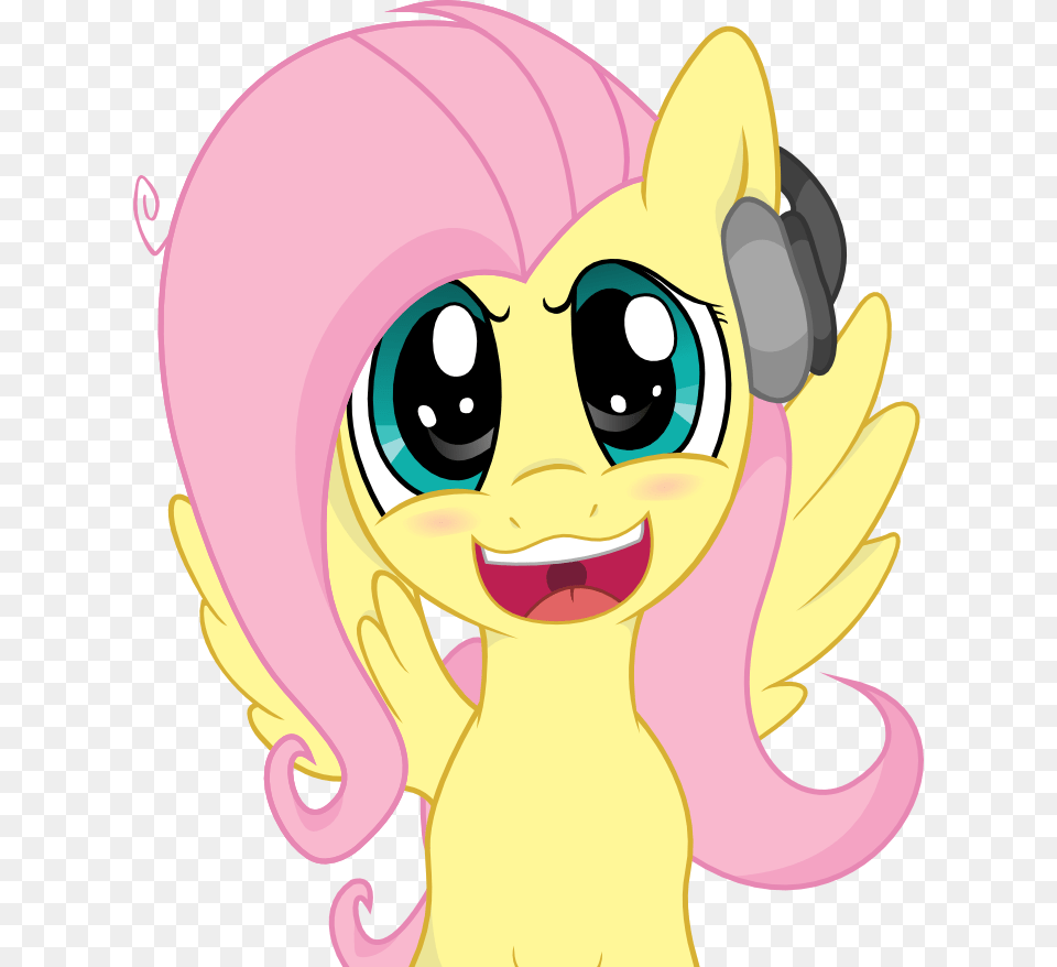 Fluttershy With Headphones, Baby, Person, Cartoon Png