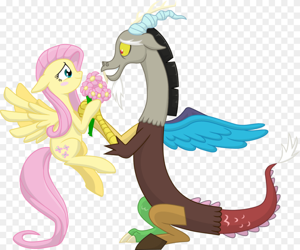 Fluttershy X Discord By Mlplazuli My Little Pony Fluttershy X Discord, Baby, Person, Face, Head Free Png