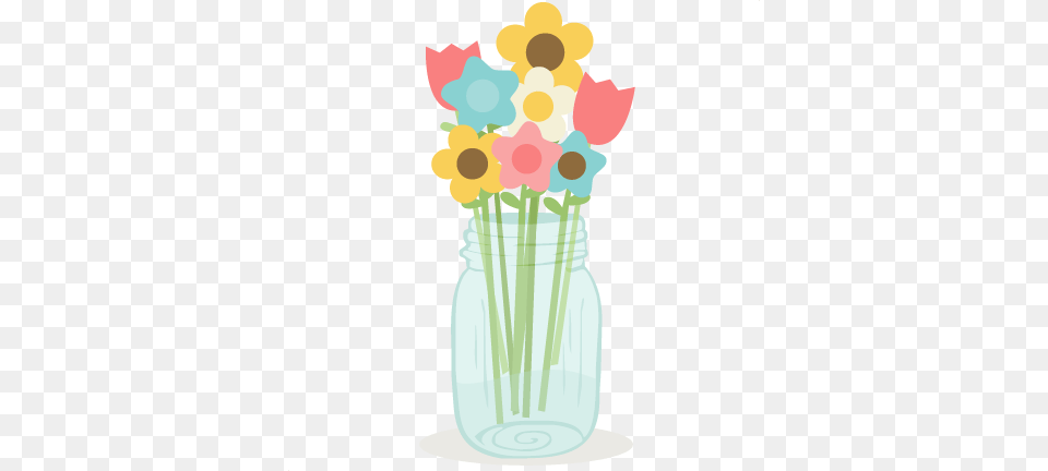 Flwoers In Mason Jar Cutting Doodle, Vase, Pottery, Plant, Potted Plant Png