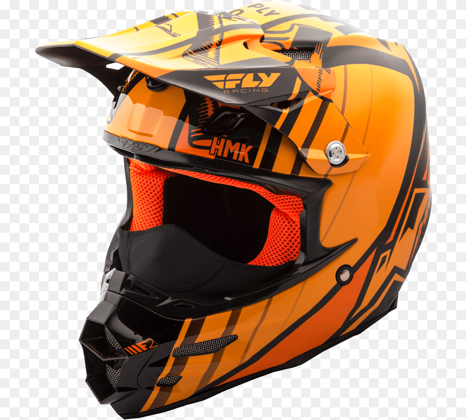 Fly Carbon Hmk Pro Orange Black Motorcycle Helmet, Crash Helmet, Clothing, Hardhat Free Transparent Png