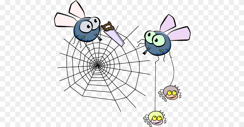 Fly Cutting Spider Web Vector Illustration Spider Web Clip Art, Device Free Png Download