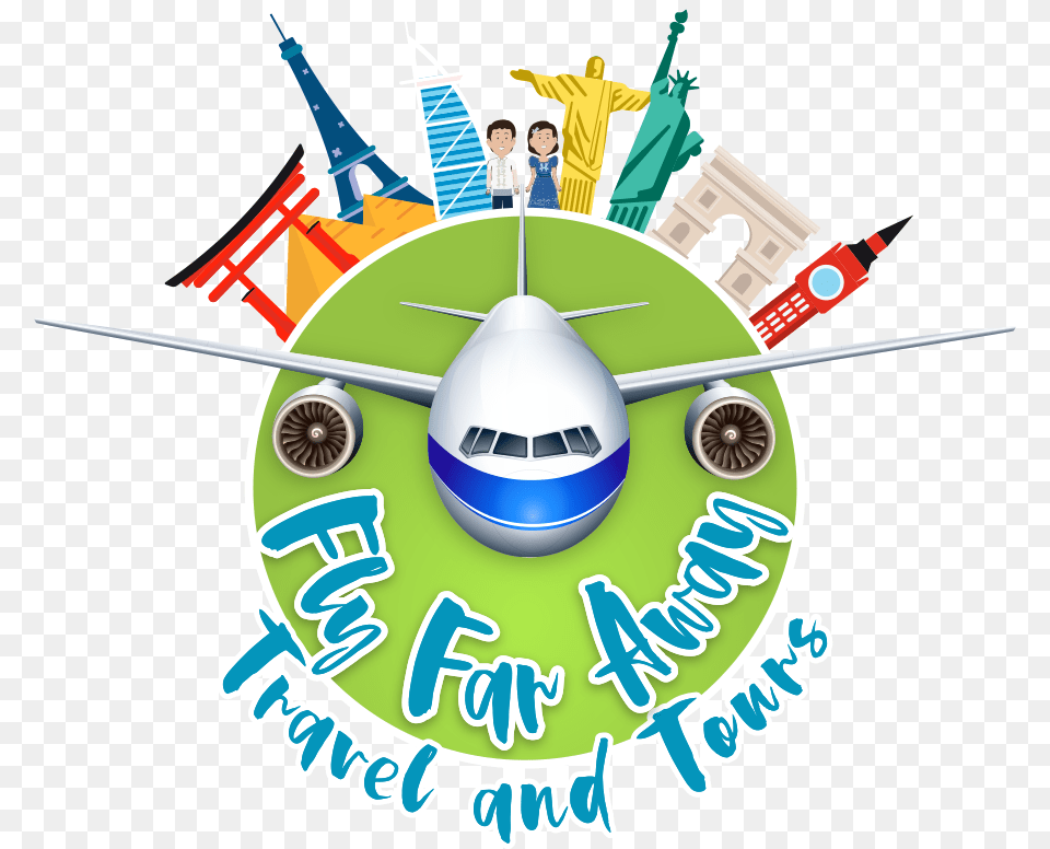 Fly Far Away Travel And Tours Airliner, People, Person, Aircraft, Airplane Free Png Download