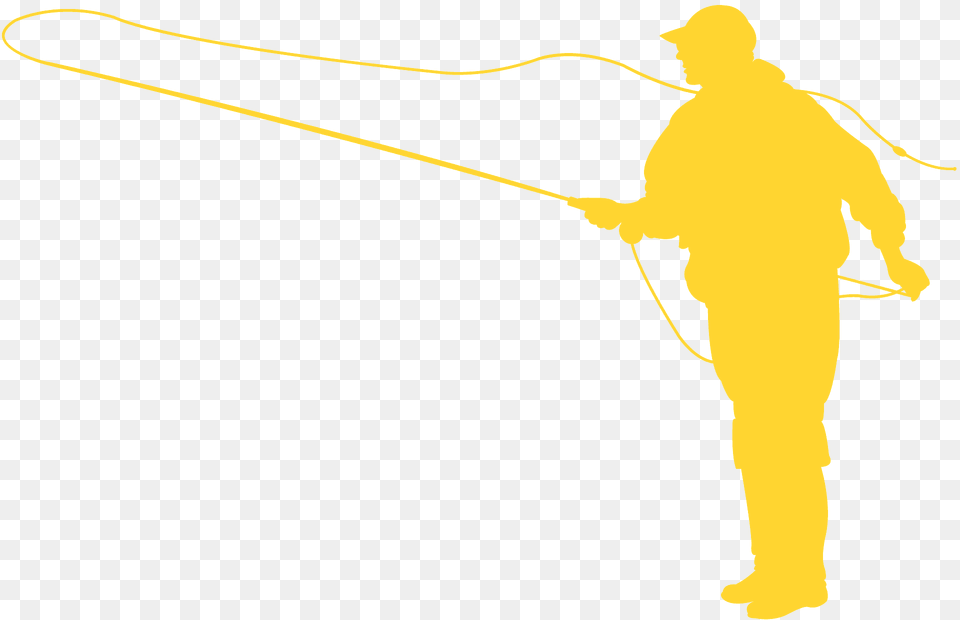 Fly Fisherman Silhouette, Water, Angler, Fishing, Person Free Png Download