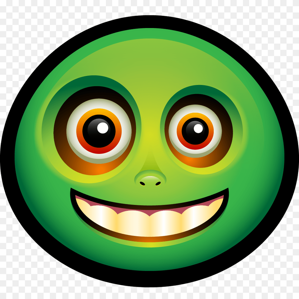 Fly Funny Ghost Halloween Scary Slimer Spirit Icon, Green, Disk Png