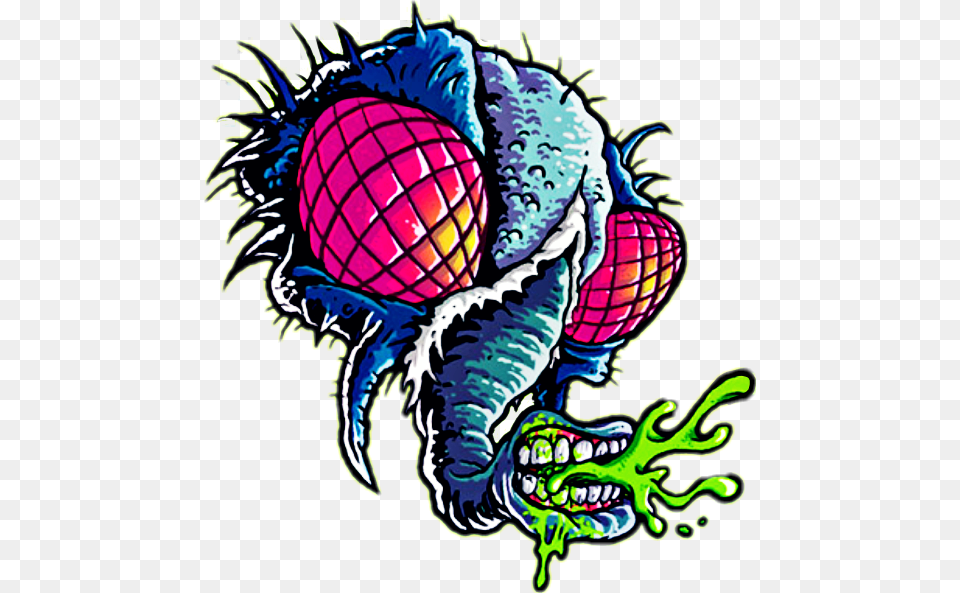 Fly Mosca Sticker Toxic Art Zombie Popart Urban Zombie, Graphics, Baby, Person, Purple Free Transparent Png