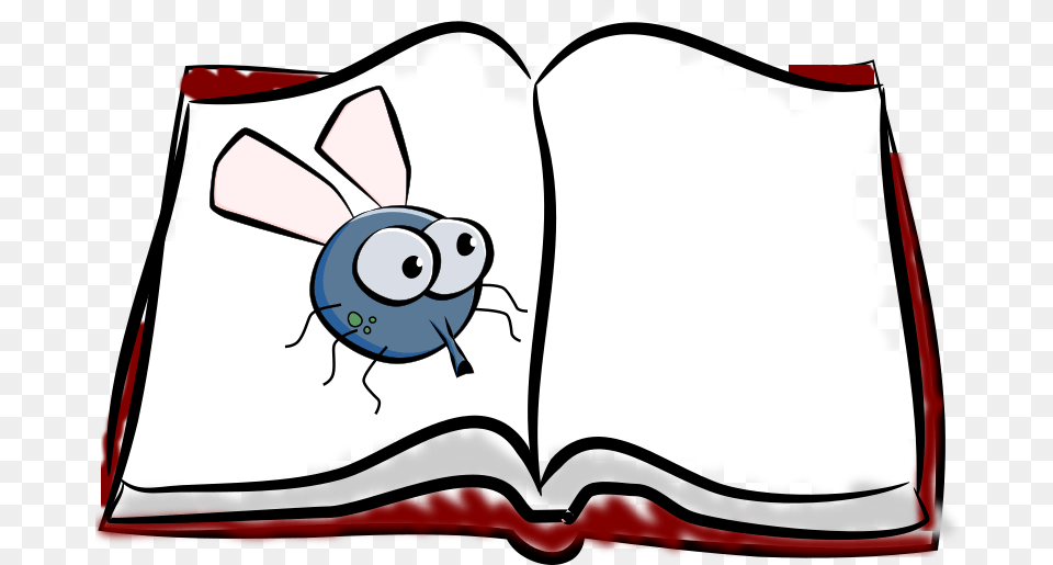 Fly On A Book Fly Cute, Publication, Home Decor, Cushion, Wedding Free Png Download