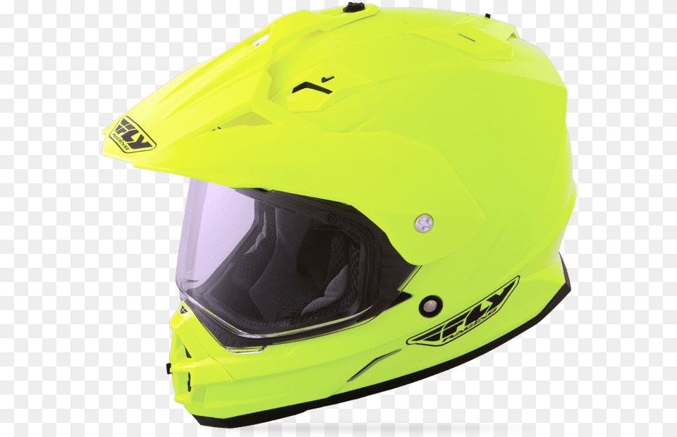 Fly Racing Helmet Trekker Street Amp Mx Helmet Yellow Fly Casco Verde, Crash Helmet, Clothing, Hardhat Free Transparent Png