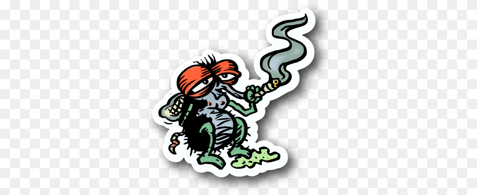 Fly Smoking Weed Sticker Fly Smoking A Joint, Baby, Person Png