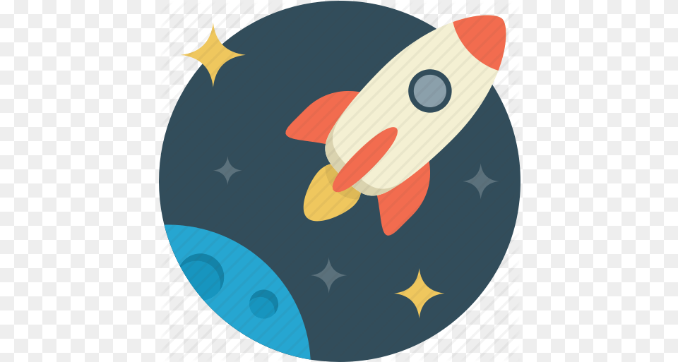 Fly Startup Spaceship Rocket Space Flat Rocket Icon, Animal, Sea Life, Fish, Carp Png