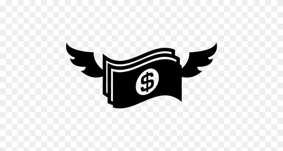 Fly Wings Winged Dollars Papers Bills Flying Business, Gray Free Png