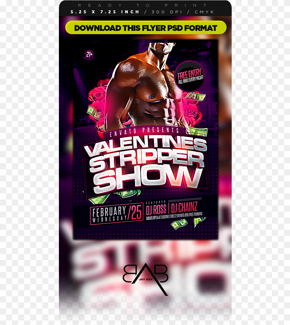 Flyer Party Stripper, Advertisement, Poster, Adult, Male Free Png