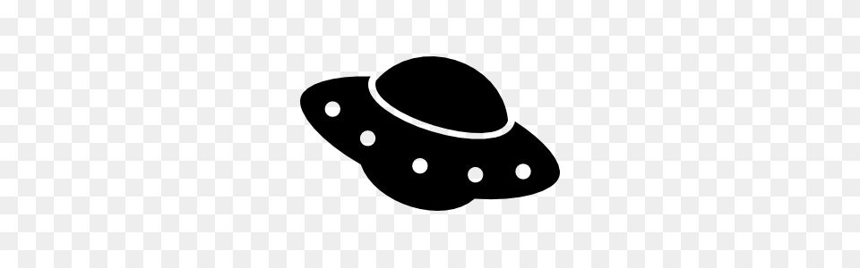 Flying Alien Spaceship Sticker, Clothing, Hat, Sun Hat, Cowboy Hat Png Image
