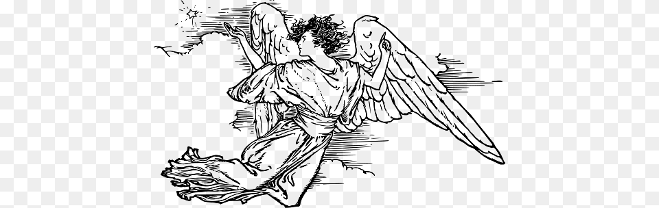 Flying Angel, Person, Kneeling, Face, Head Free Png