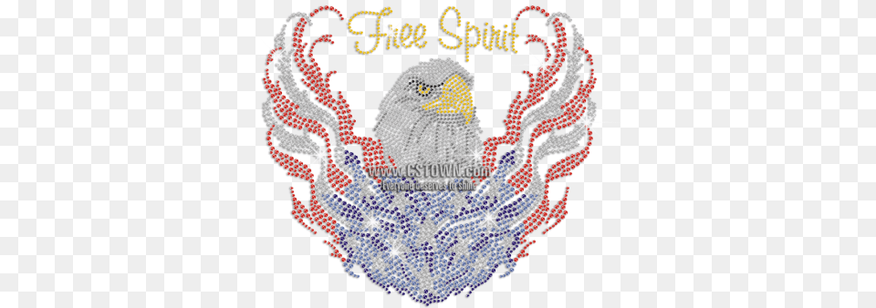 Flying Bald Eagle For Freedom Iron On Rhinestone Transfer Bald Eagle, Accessories, Pattern, Art, Chandelier Free Transparent Png