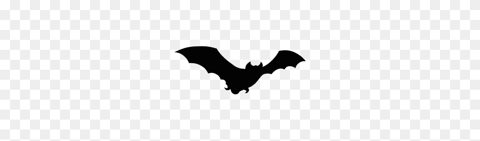 Flying Bat Silhouette Silhouette Of Flying Bat, Animal, Mammal, Wildlife Png Image