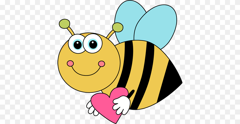 Flying Bee Clipart Valentines Day Clipart Bee, Animal, Fish, Insect, Invertebrate Free Transparent Png