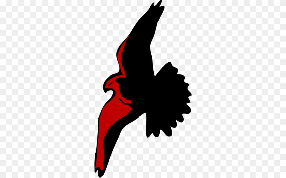 Flying Bird Silhouette Svg Clip Cartoon Hawk Transparent, Adult, Female, Person, Woman Free Png Download
