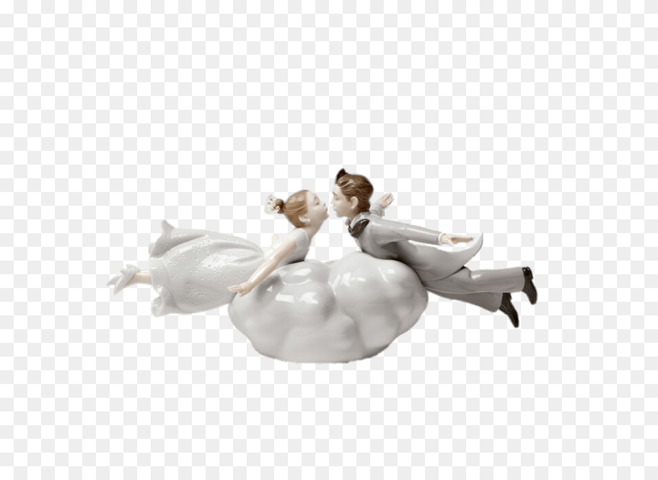 Flying Bride And Groom Wedding Figurines, Art, Pottery, Porcelain, Figurine Free Png Download