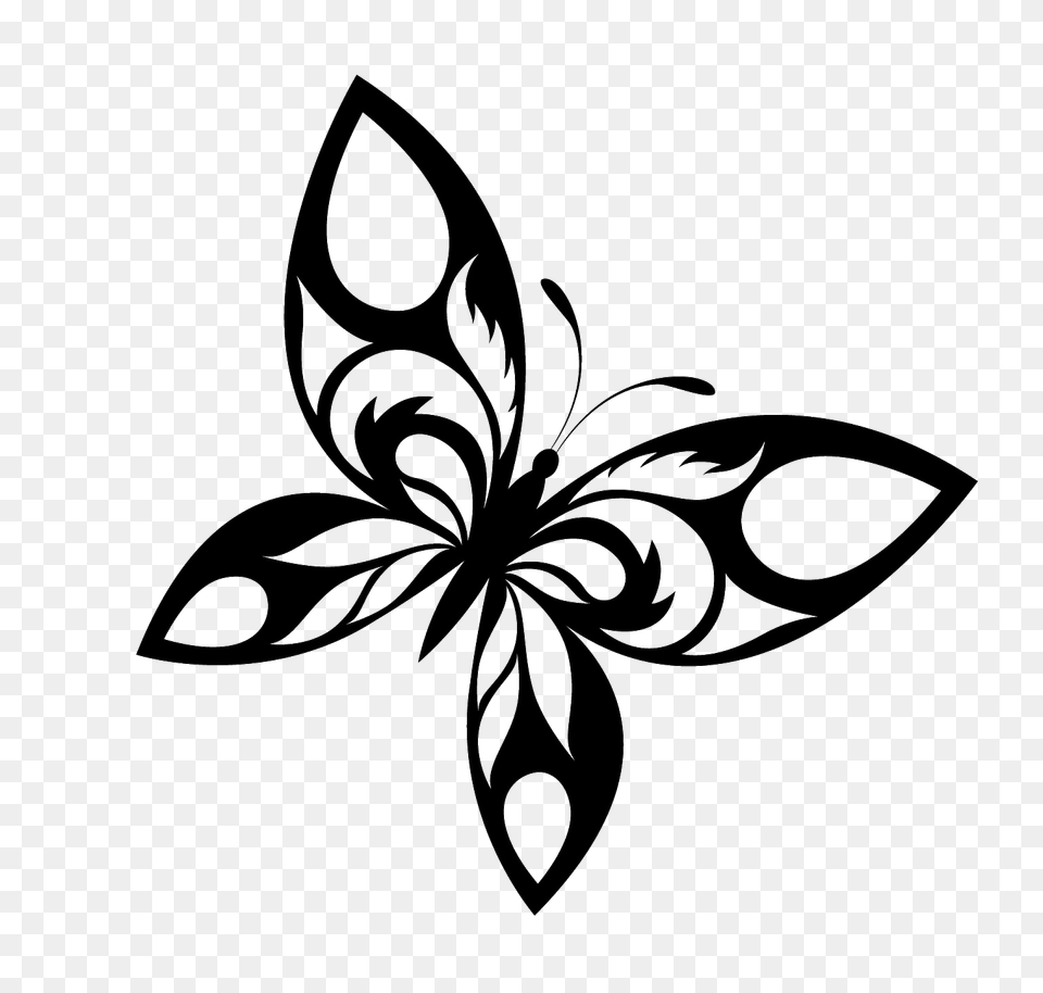 Flying Butterfly Tattoo Transparent, Art, Floral Design, Graphics, Pattern Free Png Download