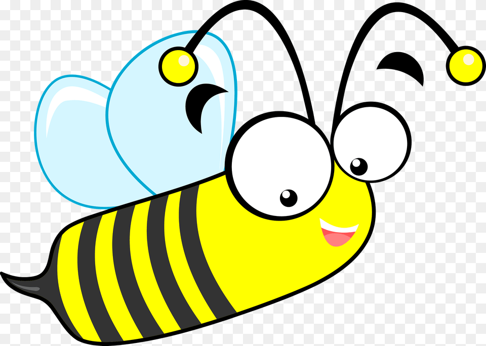 Flying Cartoon Bee Clipart, Fruit, Produce, Banana, Plant Free Transparent Png