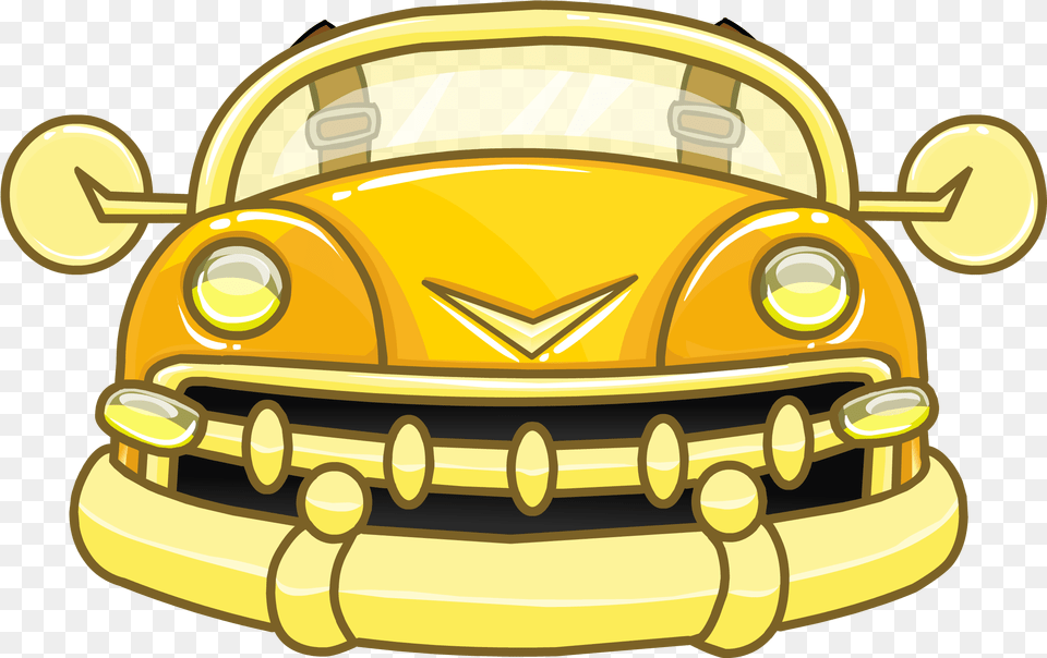Flying Clipart Car Club Penguin Car, Bulldozer, Machine, Gold, Transportation Png Image