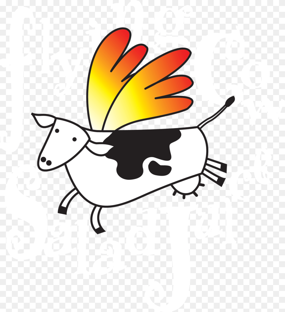 Flying Cow Text Free Transparent Png