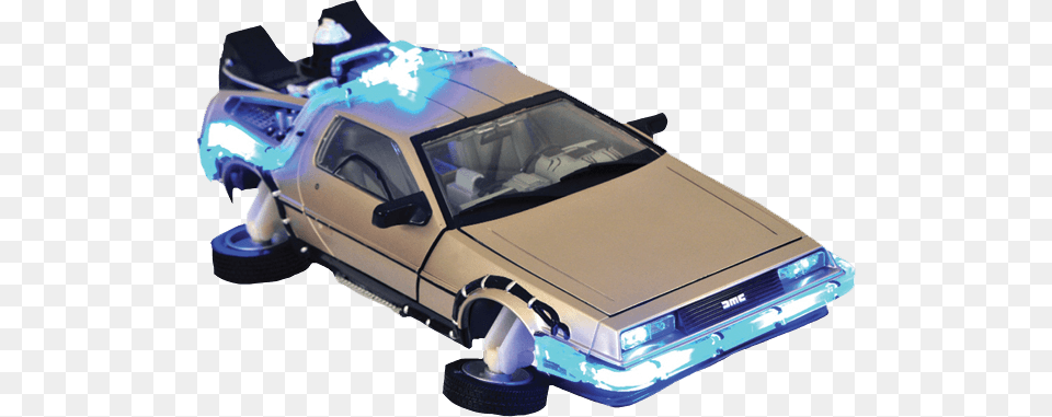 Flying Delorean Back To The Future, Car, Vehicle, Transportation, Alloy Wheel Png