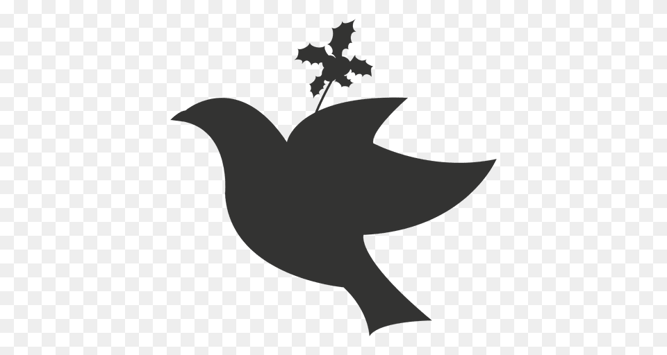 Flying Dove Christmas Icon, Plant, Leaf, Silhouette, Symbol Png