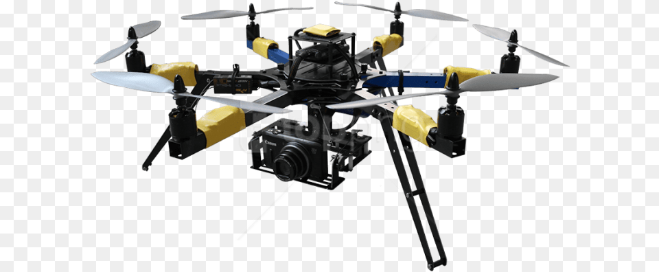 Flying Drone With Camera Images Drone Transparent, Coil, Machine, Rotor, Spiral Free Png Download