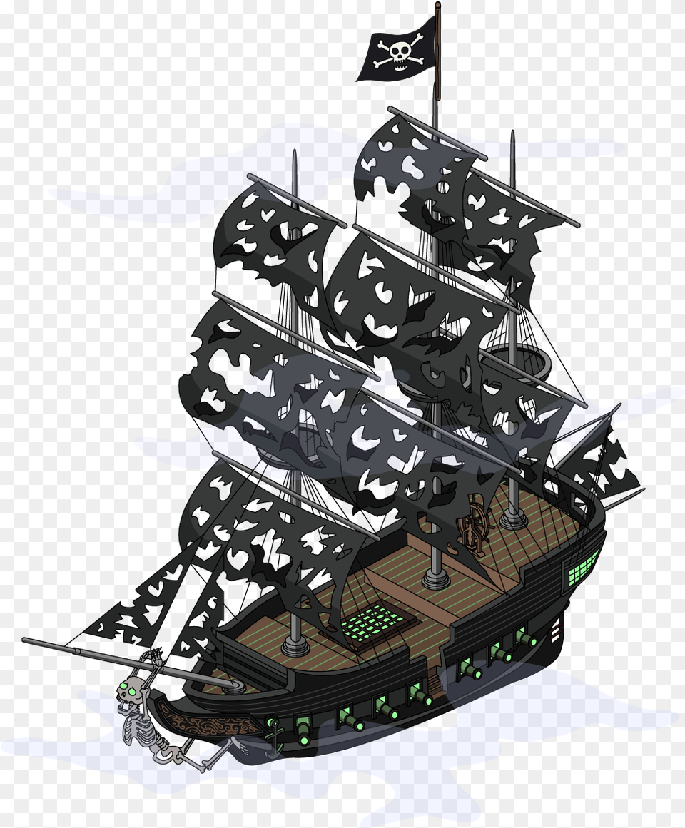 Flying Ghost Ship Haunted Pirate Ship, Vehicle, Transportation, Navy, Military Free Png Download