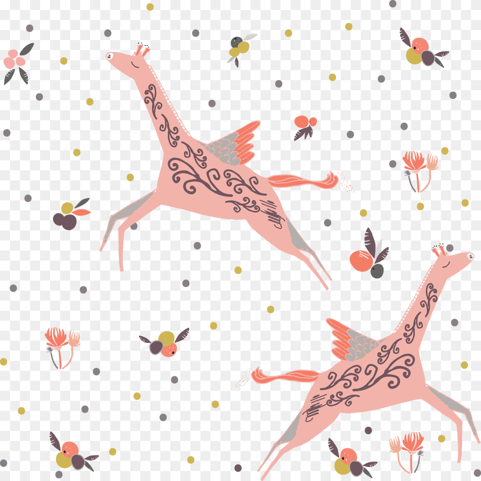 Flying Giraffe Fabric Textile, Paper, Animal, Bird, Deer Free Png