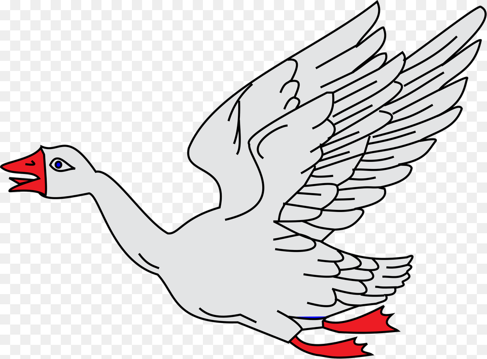Flying Goose, Animal, Bird, Waterfowl, Fish Png Image