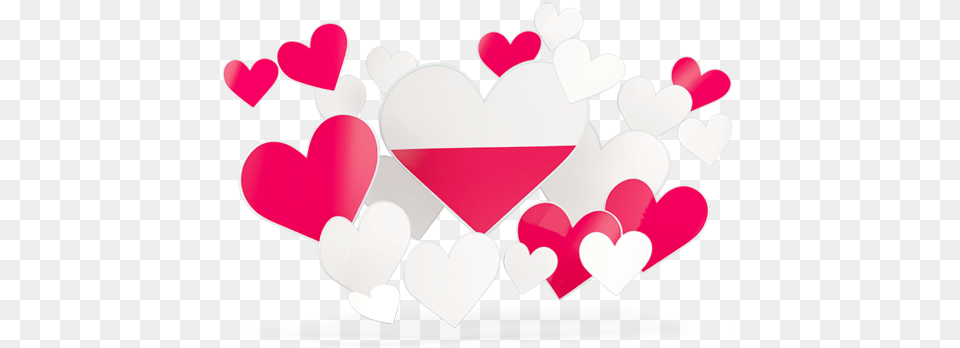 Flying Heart Stickers Illustration Of Flag Poland Russian Flag Heart, Dynamite, Weapon Png Image