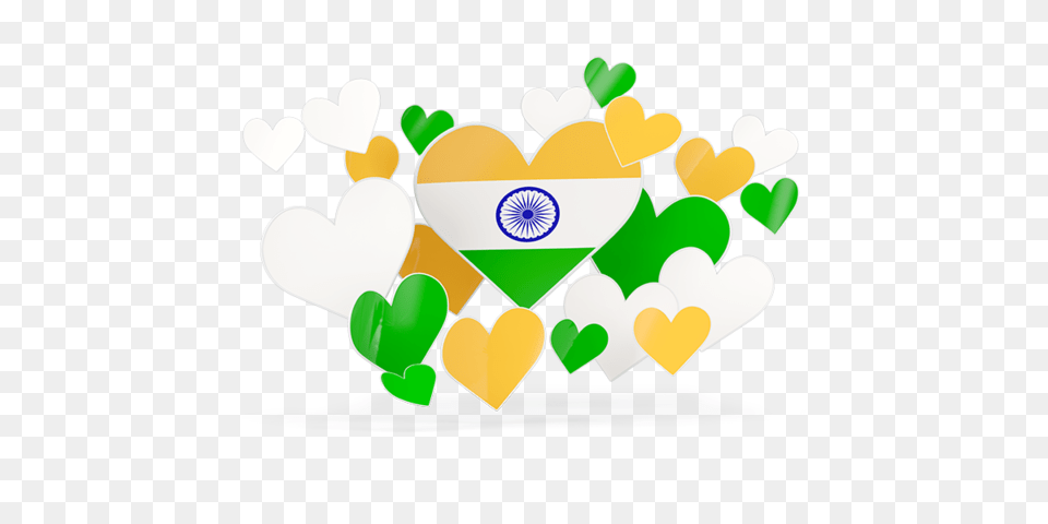 Flying Heart Stickers Illustration Of India Flag Heart, Dynamite, Weapon, Logo, Balloon Png Image