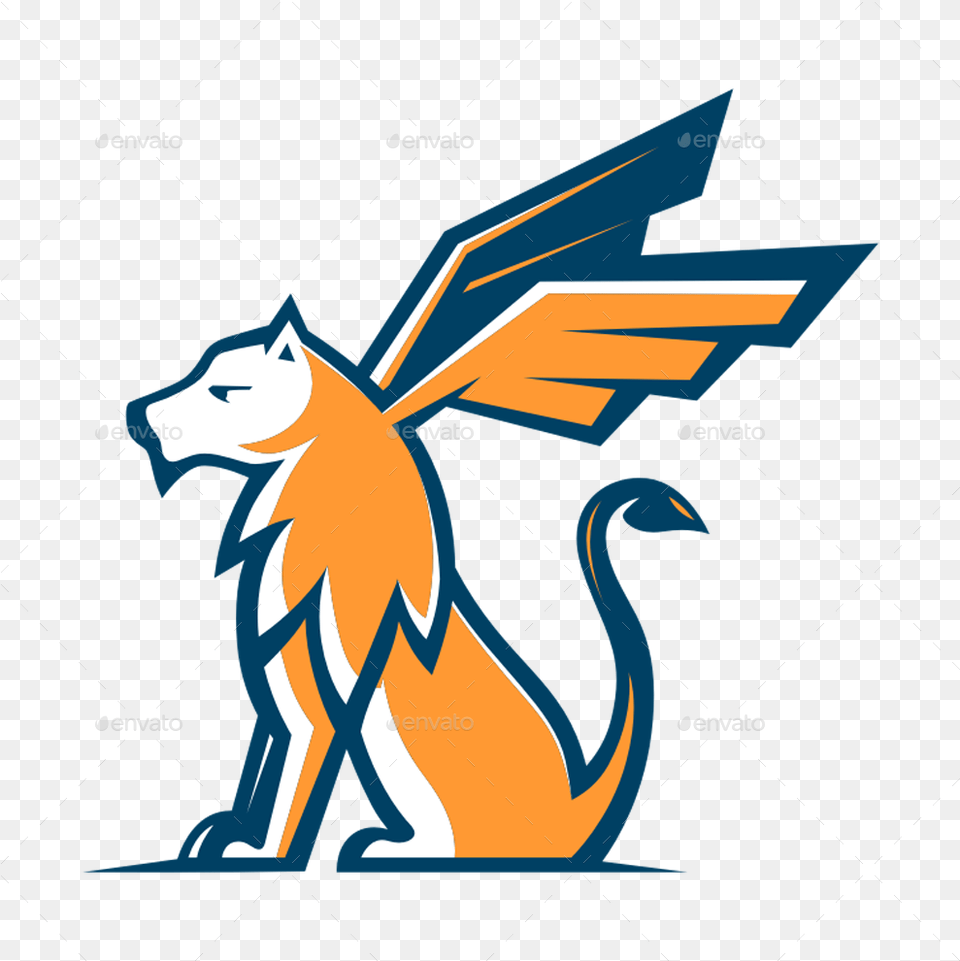 Flying Lion Logo Portable Network Graphics, Animal, Bear, Mammal, Wildlife Png Image