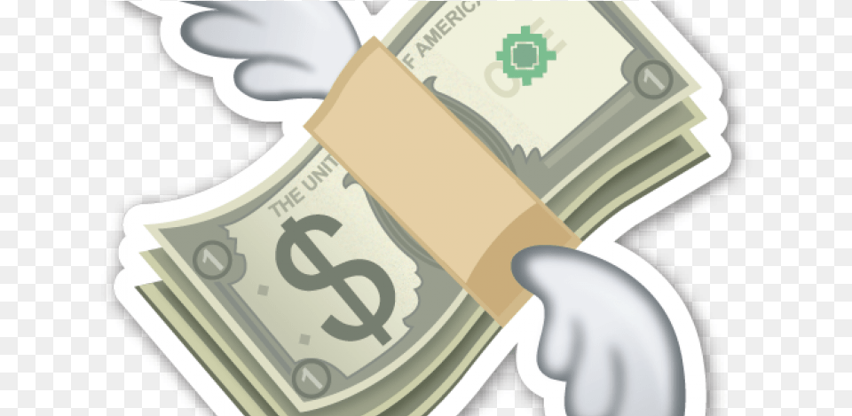 Flying Money Emoji Flying Money Emoji, Dollar, Festival, Hanukkah Menorah Free Transparent Png