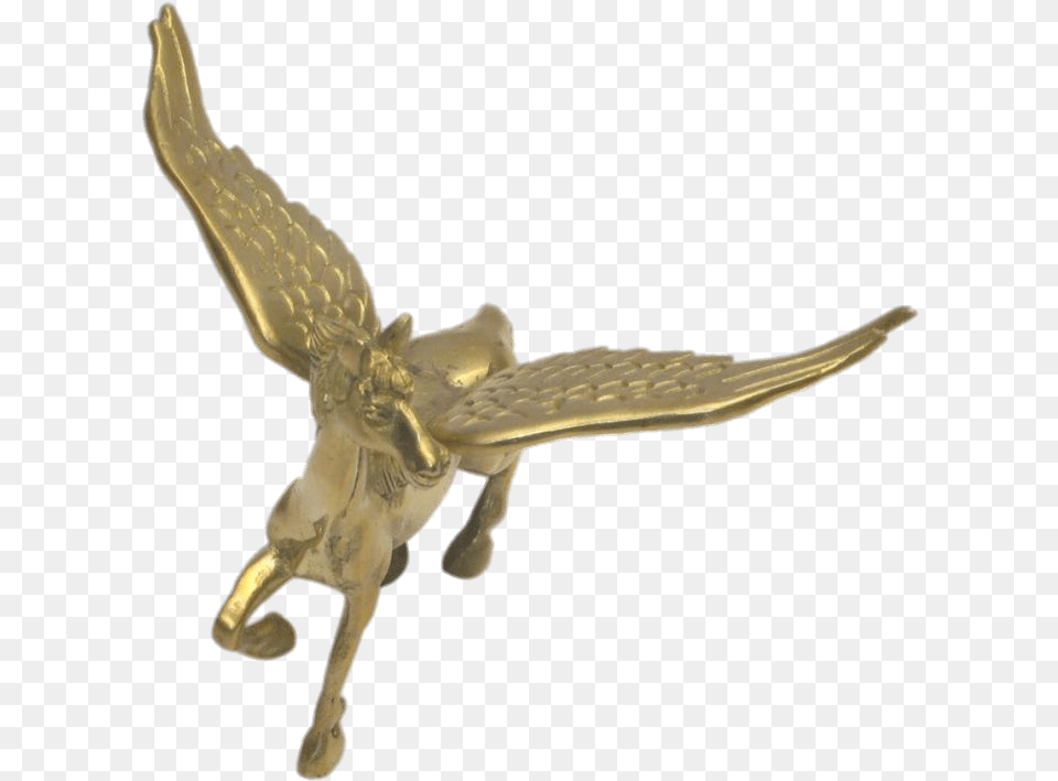 Flying Pegasus Statuette Pegasus Flying, Bronze, Accessories, Animal, Bird Free Png