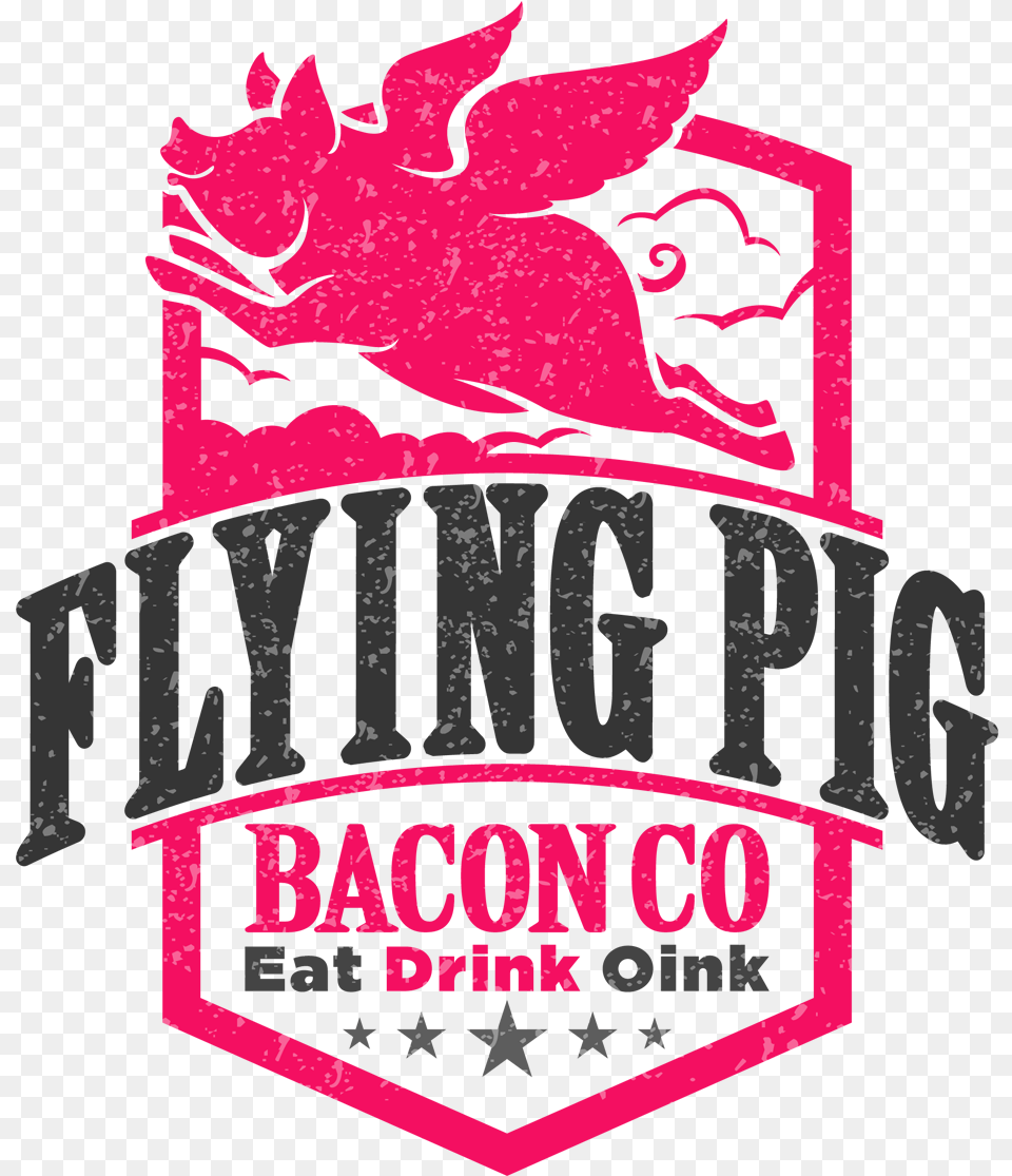 Flying Pig Bacon Co Graphic Design, Logo, Baby, Person, Symbol Free Png