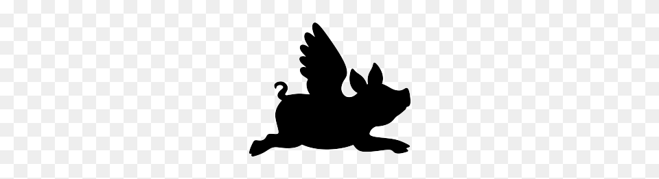 Flying Pig Silhouette Mosaics Flying Pig, Stencil, Smoke Pipe Png