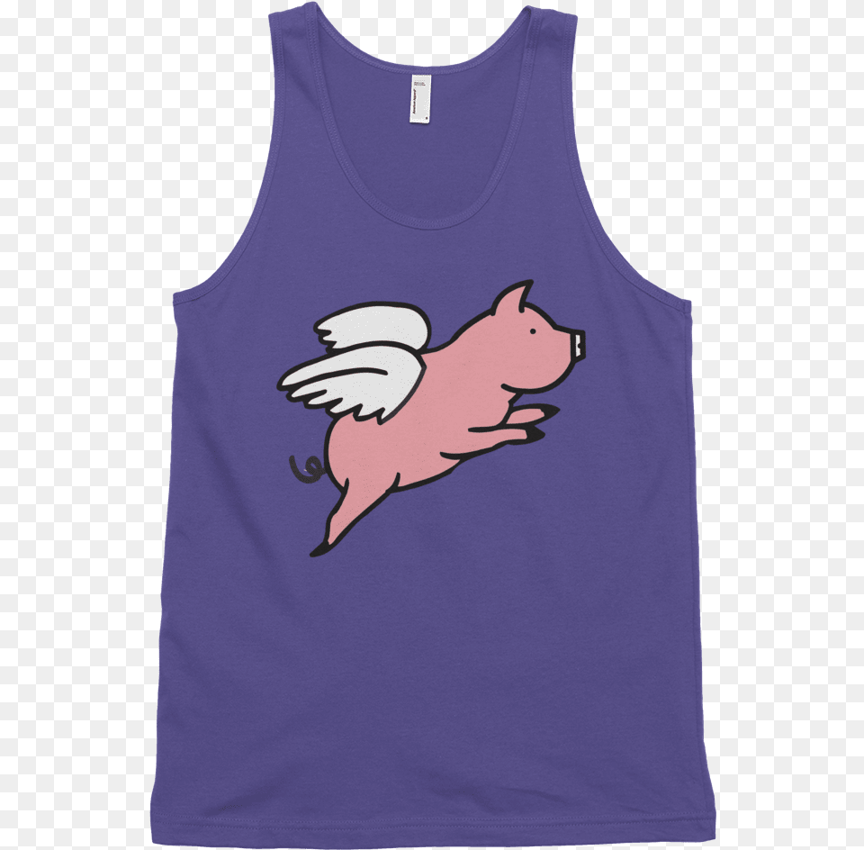 Flying Pig Tank Top Swish Embassyclass Sleeveless Shirt, Clothing, Tank Top, Person Free Transparent Png