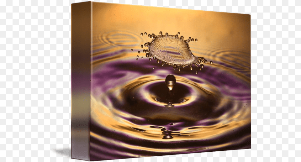 Flying Purple Gold Splash By Chris Cupit Drop, Droplet, Nature, Outdoors, Ripple Png