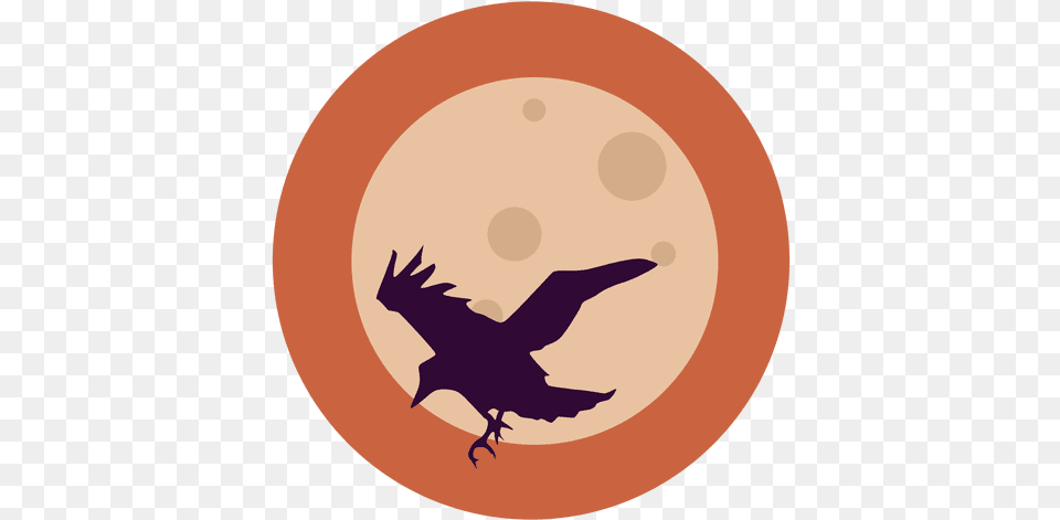 Flying Raven Circle Icon Transparent U0026 Svg Vector File Raven Silhouette, Animal, Bird, Blackbird Png Image