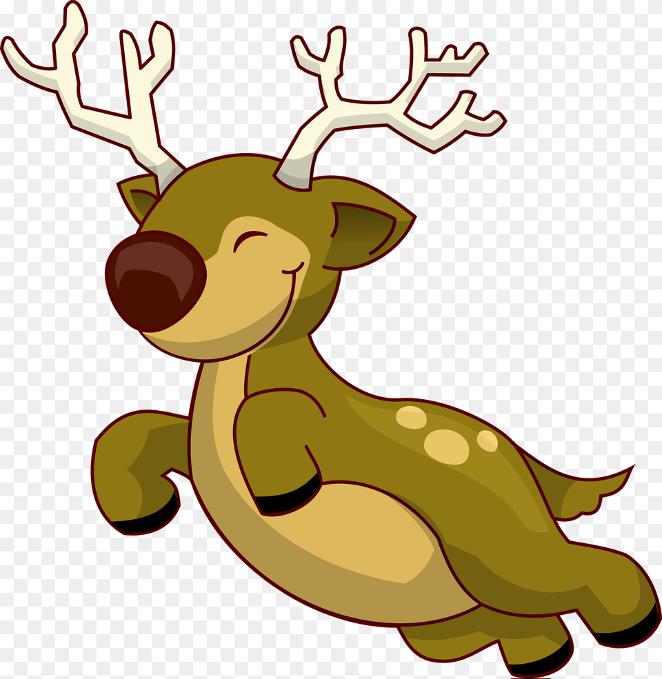 Flying Reindeer Clipart, Animal, Deer, Mammal, Wildlife Png