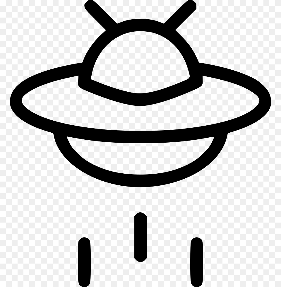 Flying Saucer Ufo Spaceship Alien Space Flying Saucer, Clothing, Hat, Stencil, Ammunition Free Png Download